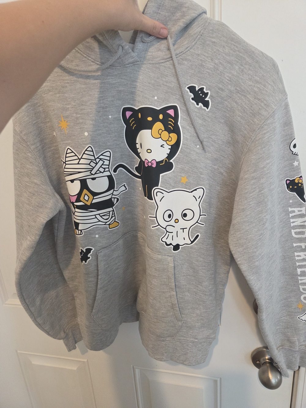 Sanrio Hello Kitty Cats Gray Pullover Hoodie